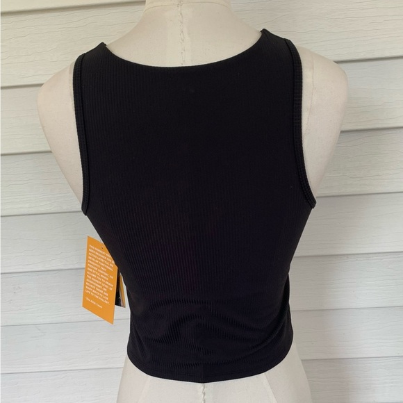 Avia Women’s BLACK ASYM RIB BRA TANK TOP SIZE XS NWT - Picture 3 of 4